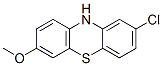 structure of CAS# 1730-44-5, 2-Chloro-7-Methoxy-10H-Phenothiazine;10H-Phenothiazine, 2-Chloro-7-Methoxy-;2-Chloro-7-Methoxyphenothiazine;Nsc516783
