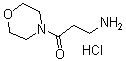 结构式 CAS# 173336-90-8, 3-氨基-1-(4-吗啉基)-1-丙酮盐酸盐(1:1)