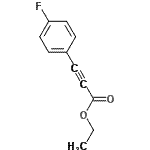 结构式 CAS# 1736-31-8, 乙基3-(4-氟苯基)-2-丙炔酸酯