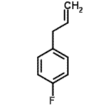 structure of CAS# 1737-16-2, 1-Allyl-4-Fluorobenzene;1-ALLYL-4-FLUOROBENZENE;3- -1-propene;3-(4-Fluorophenyl)-1-propene