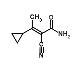 CAS 登录号：17407-32-8， (2E)-2-氰基-3-环丙基-2-丁烯酰胺