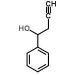 structure of CAS# 1743-36-8, 1-Phenyl-3-Butyn-1-Ol;1-Phenyl-3-butyn-1-ol;1-phenylbut-3-yn-1-ol;MFCD00041584