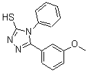 结构式 CAS# 174573-90-1, 5-(3-甲氧基苯基)-4-苯基-4H-1,2,4-三唑-3-硫醇