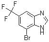 structure of CAS# 175135-14-5, 7-Bromo-5-(Trifluoromethyl)-1H-Benzimidazole;4-BROMO-6-(TRIFLUOROMETHYL)-1H-BENZO[D]IMIDAZOLE;4-Bromo-6-(Trifluoromethyl)-1H-Benzimidazole 97%;4-BROMO-6-(TRIFLUOROMETHYL)-1H-BENZIMIDAZOLE