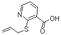 structure of CAS# 175135-25-8, 2-(Allylthio)Nicotinic Acid;2-(Allylthio)Pyridine-3-Carboxylicacid;2-(Allylmercapto)Nicotinicacid;2-(ALLYLTHIO)NICOTINIC ACID