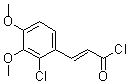 structure of CAS# 175136-00-2, 3-(2-Chloro-3,4-Dimethoxyphenyl)-2-Propenoyl Chloride;3-(2-CHLORO-3,4-DIMETHOXYPHENYL)PROP-2-ENOYL CHLORIDE;3-(2-CHLORO-3,4-DIMETHOXYPHENYL)ACRYLOYL CHLORIDE