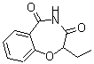 structure of CAS# 175136-47-7, 2-Ethyl-1,4-Benzoxazepine-3,5(2H,4H)-Dione;2-ETHYL-2,3,4,5-TETRAHYDRO-1,4-BENZOXAZEPINE-3,5-DIONE;2-ETHYLOXAZEPINE-3,5-DIONE