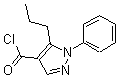 structure of CAS# 175137-15-2, 1-Phenyl-5-Propyl-1H-Pyrazole-4-Carbonylchloride;1-PHENYL-5-PROPYL-1H-PYRAZOLE-4-CARBONYL CHLORIDE;2-PHENYL-3-N-PROPYLPYRAZOLE-4-CARBONYL CHLORIDE;1-PHENYL-5-N-PROPYLPYRAZOLE-4-CARBONYL CHLORIDE