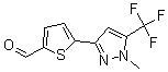 structure of CAS# 175202-93-4, 5-[1-Methyl-5-(Trifluoromethyl)-1H-Pyrazol-3-Yl]-2-Thiophenecarboxaldehyde;2-[1-Methyl-5-(Trifluoromethyl)Pyrazol-3-Yl]Thiophene-5-Carboxaldehyde 97%;2-[1-Methyl-5-(Trifluoromethyl)Pyrazol-3-Yl]Thiophene-5-Carboxaldehyde97%;2-[1-METHYL-5-(TRIFLUOROMETHYL)PYRAZOL-3-YL]THIOPHENONE-5-CARBOXALDEHYDE