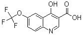 结构式 CAS# 175203-86-8, 4-羟基-6-(三氟甲氧基)-3-喹啉羧酸