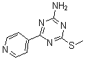 结构式 CAS# 175204-63-4, 4-(甲硫基)-6-(4-吡啶基)-1,3,5-三嗪-2-胺