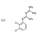 结构式 CAS# 175205-08-0, 1-(二氨基亚甲基)-2-(2,3-二氯苯基)胍盐酸盐(1:1)