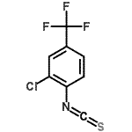 structure of CAS# 175205-38-6, 2-Chloro-1-Isothiocyanato-4-(Trifluoromethyl)Benzene;2-chloro-4-(trifluoromethyl)benzenisothiocyanate;2-Chloro-4-(trifluoromethyl)phenyl isothiocyanate;2-Chloro-4-(trifluoromethyl)phenyl isothiocyanate 97%