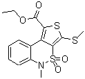 structure of CAS# 175276-42-3, Ethyl 5-Methyl-3-(Methylsulfanyl)-5H-Thieno[3,4-c][2,1]Benzothiazine-1-Carboxylate 4,4-Dioxide;ethyl 5-methyl-3-(methylthio)-4,4-dioxo-4,5-dihydro-4λ<sup>6</sup>-benzo[c]thieno<wbr>[3,4-e][1<wbr>,2]thiazi<wbr>ne-1-carb<wbr>oxylate;Ethyl 5-methyl-3-(methylthio)-4,4-dioxo-4,5-dihydro-4λ-<sup>6</sup>-benzo[c]thien<wbr>o[3,4-e][<wbr>1,2]thiaz<wbr>ine-1-car<wbr>boxylate;Ethyl 5-m<wbr>ethyl-3-(<wbr>methylthi<wbr>o)-4,4-di<wbr>oxo-4,5-d<wbr>ihydro-4λ<wbr>6-benzo[c<wbr>]thieno[3<wbr>,4-e][1,2<wbr>]thiazine<wbr>-1-carbox<wbr>ylate