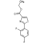 结构式 CAS# 175276-93-4, 乙基2-(2,4-二氟苯基)-1,3-噻唑-4-羧酸酯