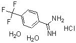 结构式 CAS# 175278-62-3, 4-(三氟甲基)-苯甲脒盐酸盐水合物(1:1:2)