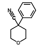 structure of CAS# 17547-79-4, 4-Phenyltetrahydro-2H-Pyran-4-Carbonitrile;MFCD00085697;AIDS124060;AIDS-124060