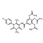 CAS#: 176379-09-2， 5-{[6-Amino-1-(4-Chlorophenyl)-3-Methyl-2,4-Dioxo-1,2,3,4-Tetrahydro-5-Pyrimidinyl]Carbamoyl}Benzene-1,2,3-Triyl Triacetate