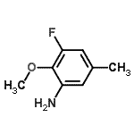 结构式 CAS# 1764-81-4, 3-氟-2-甲氧基-5-甲基苯胺