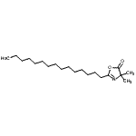 structure of CAS# 176665-09-1, 4,4-Dimethyl-2-Pentadecyl-1,3-Oxazol-5(4H)-One;2-PENTADECYL-4,4-DIMETHYL-2-OXAZOLIN-5-ONE;4,4-dimethyl-2-pentadecyl-1,3-oxazolin-5-one;5(4H)-OXAZOLONE,4,4-DIMETHYL-2-PENTADECYL-