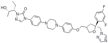 CAS#: 177571-33-4， 4-[4-[4-[4-[[(5R)-5-(2,4-Difluorophenyl)-5-(1,2,4-Triazol-1-Ylmethyl)Oxolan-3-Yl]Methoxy]Phenyl]Piperazin-1-Yl]Phenyl]-2-[(2S,3S)-2-Hydroxypentan-3-Yl]-1,2,4-Triazol-3-One