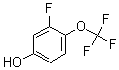 structure of CAS# 177596-38-2, 3-Fluoro-4-(Trifluoromethoxy)Phenol;1-Fluoro-5-Hydroxy-2-(Trifluoromethoxy)Benzene;3-FLUORO-4-(TRIFLUOROMETHOXY)PHENOL
