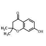 结构式 CAS# 17771-33-4, 7-羟基-2,2-二甲基-2,3-二氢-4H-苯并吡喃-4-酮