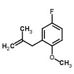 结构式 CAS# 178977-00-9, 4-氟-1-甲氧基-2-(2-甲基-2-丙烯-1-基)苯