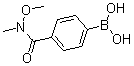 结构式 CAS# 179055-26-6, B-[4-[(甲氧基甲基氨基)羰基]苯基]-硼酸