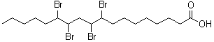 结构式 CAS# 1794-89-4, 9,10,12,13-四溴硬脂酸