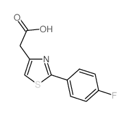 structure of CAS# 17969-24-3, 2-(4-Fluorophenyl)-1,3-Thiazol-4-Yl]Acetic Acid;2-[2-(4-Fluorophenyl)Thiazol-4-Yl]Acetate;2-[2-(4-Fluorophenyl)-4-Thiazolyl]Acetate;2-[2-(4-Fluorophenyl)-1,3-Thiazol-4-Yl]Ethanoate