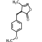 结构式 CAS# 17975-46-1, 4-(4-甲氧基苄亚基)-3-甲基-1,2-恶唑-5(4H)-酮