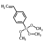 结构式 CAS# 18001-13-3, 三甲氧基(4-乙烯基苯基)硅烷