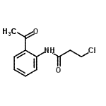 structure of CAS# 18014-78-3, N-(2-Acetylphenyl)-3-Chloropropanamide;N-(2-Acetylphenyl)-3-chloropropanamide;MFCD08593323