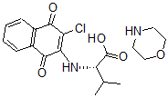 CAS#: 180179-66-2， N-(3-Chloro-1,4-dihydro-1,4-dioxo-2-naphthalenyl)-L-valine compd. with morpholine (1:1)