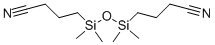 structure of CAS# 18027-80-0, 4,4'-(1,1,3,3-Tetramethyl-1,3-Disiloxanediyl)Bis-Butanenitrile;1,3-BIS(3-CYANOPROPYL)TETRAMETHYLDISILOXANE;1 3-BIS(3-CYANOPROPYL)TETRAMETHYL-     &;BIS(CYANOPROPYL)TETRAMETHYLDISILOXANE