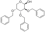 structure of CAS# 18039-26-4, beta-D-2,3,4-Tri-O-Benzyl-Arabinopyranose;3,4,5-Tris(Phenylmethoxy)Tetrahydropyran-2-Ol;3,4,5-Tris(Phenylmethoxy)-2-Tetrahydropyranol;3,4,5-Tris(Benzyloxy)Tetrahydropyran-2-Ol