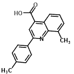 结构式 CAS# 18060-44-1, 8-甲基-2-(4-甲基苯基)-4-喹啉羧酸
