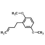 structure of CAS# 182132-30-5, 2-But-3-Enyl-1,4-Dimethoxy-Benzene;4-(2,5-Dimethoxyphenyl)-1-butene;MFCD09801180