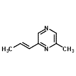 CAS 登录号：18217-81-7， 2-甲基-6-[(1E)-1-丙烯-1-基]吡嗪