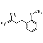 结构式 CAS# 18272-85-0, 1-甲氧基-2-(3-甲基-3-丁烯-1-基)苯