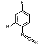structure of CAS# 183995-72-4, 2-Bromo-4-Fluoro-1-Isothiocyanatobenzene;2-bromo-4-fluorobenzenisothiocyanate;2-Bromo-4-fluorophenyl isothiocyanate;2-Bromo-4-fluorophenyl isothiocyanate, tech