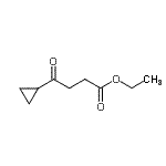 structure of CAS# 184297-33-4, Ethyl 4-Cyclopropyl-4-Oxobutanoate;4-CYCLOPROPYL-4-OXO-BUTYRIC ACID ETHYL ESTER;Ethyl 4-cyclopropyl-4-oxobutyrate;MFCD01320330