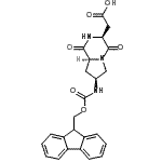 结构式 CAS# 184700-26-3, [(3S,7S,8aS)-7-{[(9H-芴-9-基甲氧基)羰基]氨基}-1,4-二氧代八氢吡咯并[1,2-a]吡嗪-3-基]乙酸