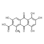 CAS 登录号：18499-92-8， 3,5,6,8-四羟基-1-甲基-9,10-二氧代-9,10-二氢-2-蒽羧酸