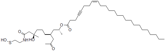 CAS#: 185138-92-5， (Z)-Pentacos-8-En-4-Ynoic Acid (1R,3S,7R)-7-Hydroxy-8-(2-Hydroxysulfanyl-Ethylcarbamoyl)-1,7-Dimethyl-3-(2-Oxo-Propyl)-Octyl Ester