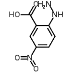 structure of CAS# 185556-56-3, 2-Hydrazino-5-Nitrobenzoic Acid;2-Hydrazino-5-nitrobenzoic acid;2-hydrazinyl-5-nitrobenzoic acid;Benzoic acid, 2-hydrazino-5-nitro