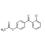 structure of CAS# 185606-03-5, 4-(2-Chlorobenzoyl)Phenyl Acetate;4-Acetoxy-2'-chlorobenzophenone;METHANONE, [4-(ACETYLOXY)PHENYL](2-CHLOROPHENYL)-