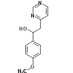 结构式 CAS# 185848-10-6, 1-(4-甲氧基苯基)-2-(4-嘧啶基)乙醇