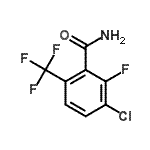 structure of CAS# 186517-42-0, 3-Chloro-2-Fluoro-6-(Trifluoromethyl)Benzamide;MFCD01631400;ZINC02382040